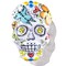 8.25"X 5.5"-Deep 1.5" Sugar Skull Mask Drape Mold Glass Fusing